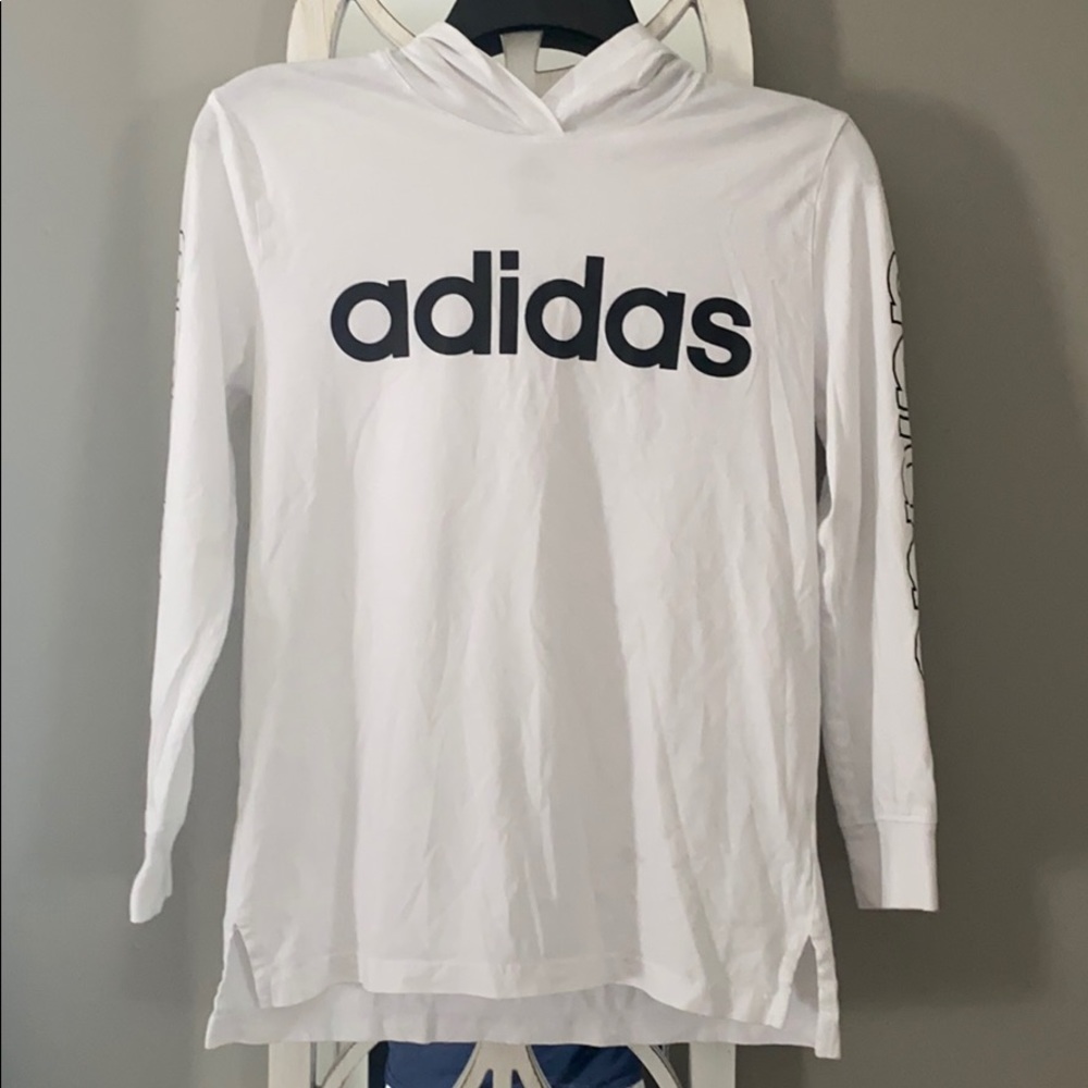 Adidas hooded long sleeve t-shirt